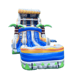 Tropical Water Slide Double Lane 18ft